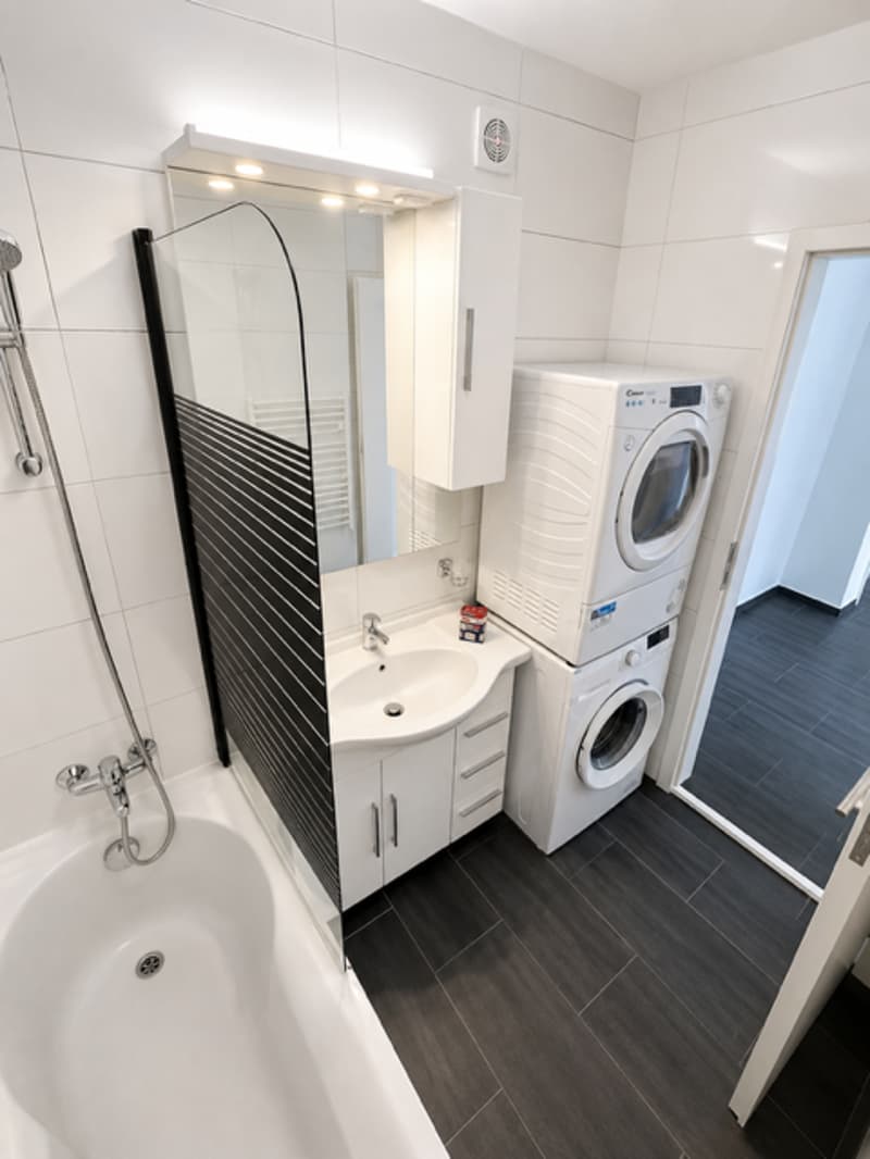 Helle Dachgeschosswohnung verfügt über 2 Balkone und Stadtblick – 3.5 Zimmer in Basel (19)