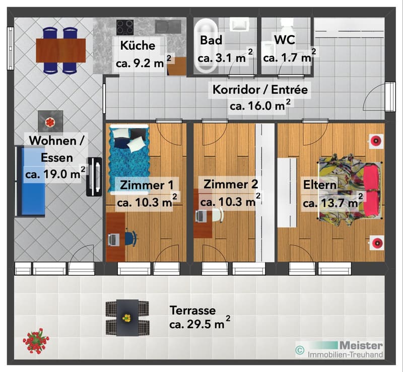 Attraktive 4.5- Zimmer- Terrassenwohnung in Zwingen (9)