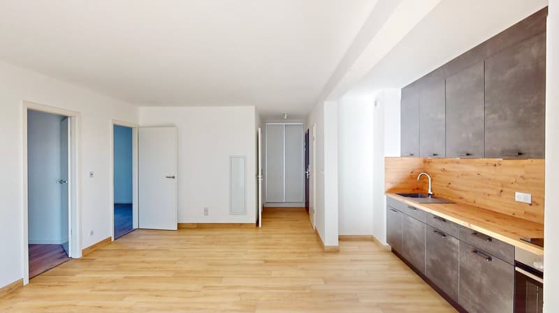 Neubau - Traumhafte 3 Zi. Wohnung mit grossem Balkon offenem Grundriss und Garage in zentraler Lage (2)