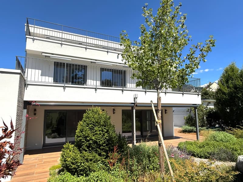 Modernes 6-Zimmer-Einfamilienhaus mit Lift, Traumgarten in einem der besten Familienviertel von Dornach (1)