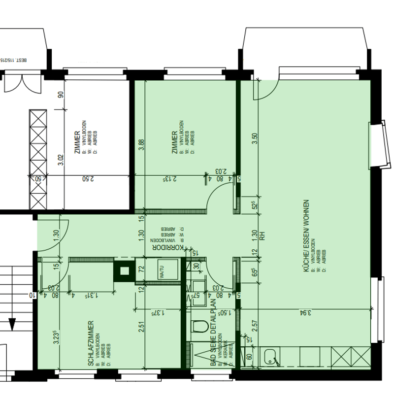 Grundrissplan / plan d'appartement