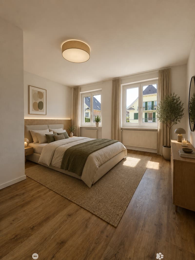Zimmer (Möblierungsvorschlag) / Chambre (proposition d'aménagement)