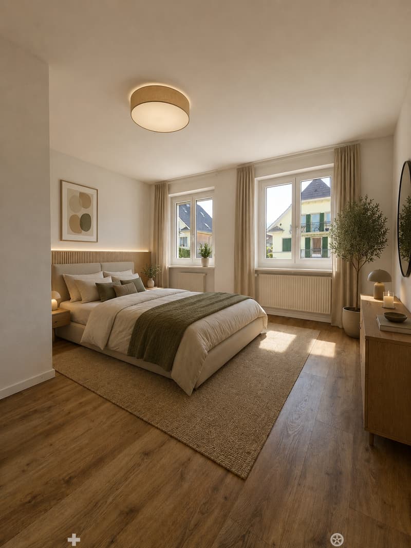 Zimmer (Möblierungsvorschlag) / Chambre (proposition d'aménagement)