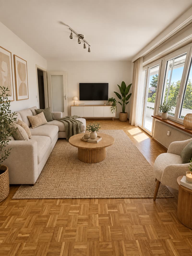 Wohnzimmer (Möblierungsvorschlag)
