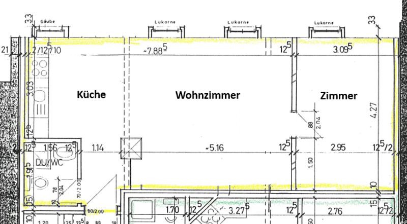 Grundrissplan / plan d'appartement