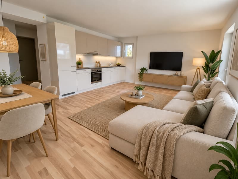 Wohnzimmer (Möblierungsvorschlag)