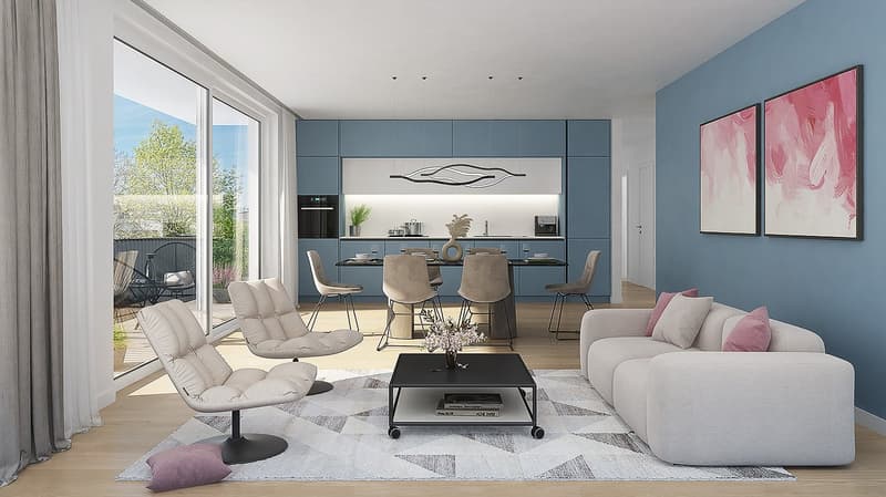Modern 3.5-room attic apartment in a central quiet location in Ziefen with underground parking (3)