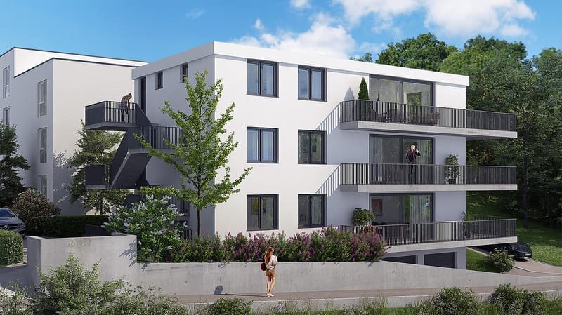 Modern 3.5-room new building apartment with balcony and garage in Dornach (2)