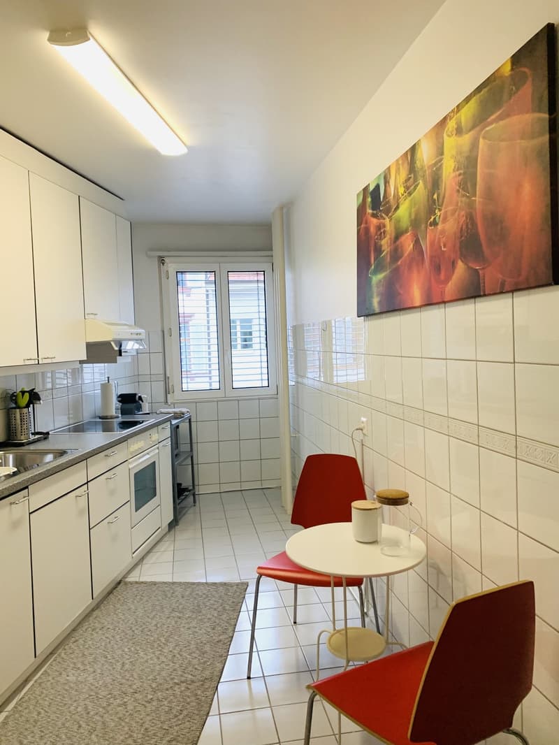 Furnished unit in city centre. All bedrooms facing the quiet back yard (3)