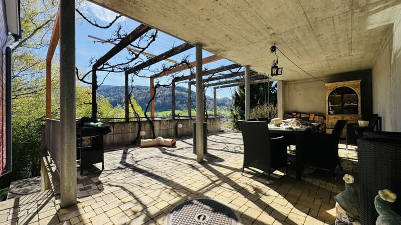 Maison d'architecte de 6,5 pièces avec piscine, garage, 3 places de parking et vue dégagée (30)