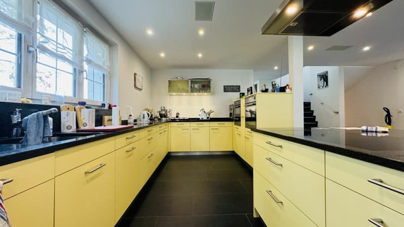Large, like-new 6.5-room single-family home, 6 garage spaces + 4 parking spaces, koi pond, home cinema, 3 wet cells, dreamy location, only 10 minutes from Bubendorf (11)