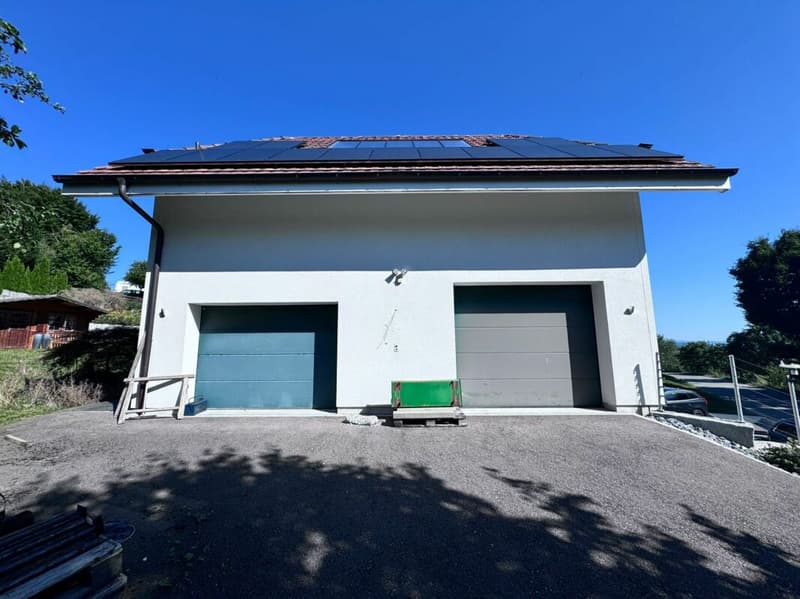 Large, like-new 6.5-room single-family home, 6 garage spaces + 4 parking spaces, koi pond, home cinema, 3 wet cells, dreamy location, only 10 minutes from Bubendorf (58)