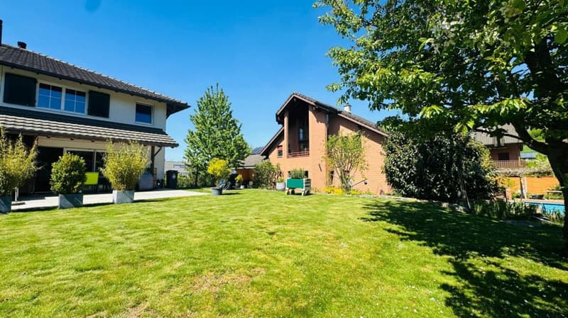 4.5-room corner row house with garden, garage, parking space & pizza oven in Giebenach (18)