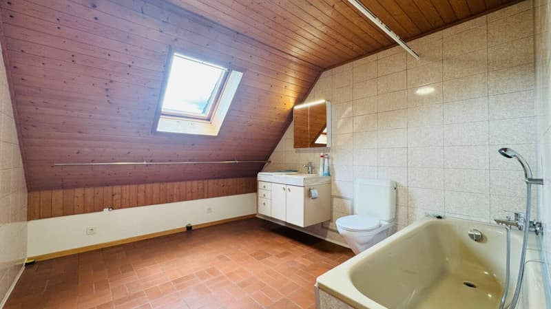 Appartement rénové de 5,5 pièces au 1er étage d'une maison de 2 familles bien entretenue avec balcon, parking et usage de jardin (13)