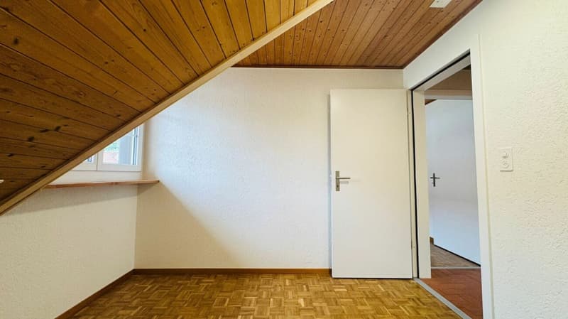Appartement rénové de 5,5 pièces au 1er étage d'une maison de 2 familles bien entretenue avec balcon, parking et usage de jardin (17)