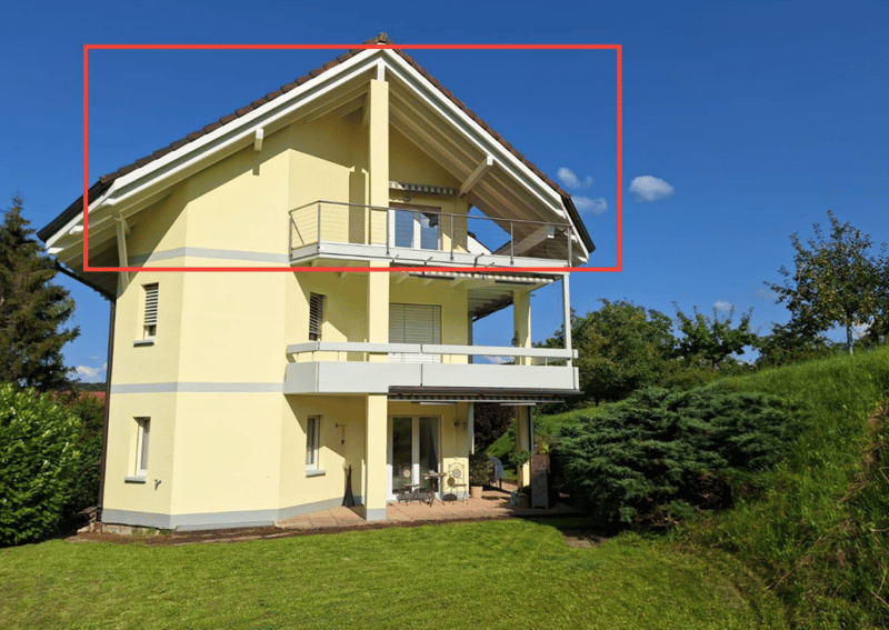4.5-Dachwohnung, 2 Terrassen, ca. 32 m² Aussenfläche, schöner Aussicht und garagenbox (2)