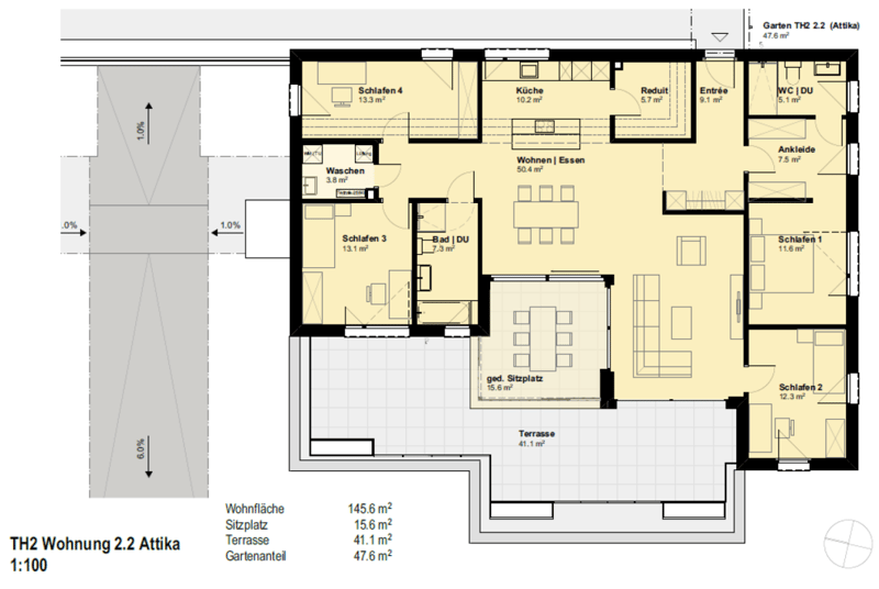 Newly valued 5.5-room attic apartment with large terrace, 2 bathrooms and 3 AEHP (26)