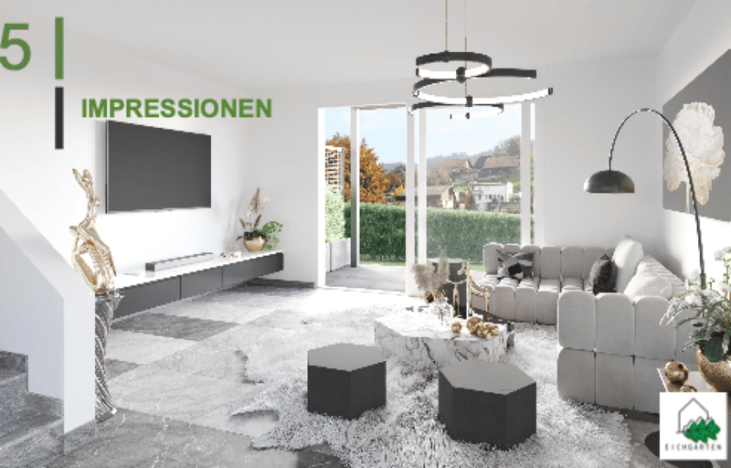 Neuwertiges Doppel-Einfamilienhaus (F1) mit 2 Nasszellen, 2 Parkplätzen, Garten und Sitzplatz (3)