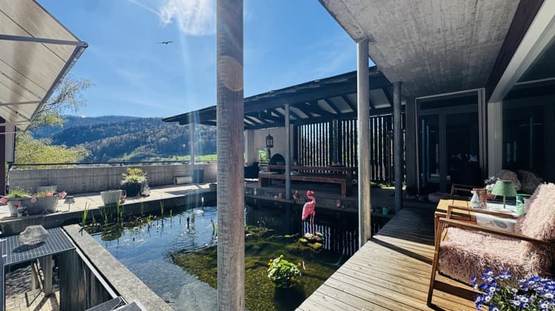 6.5-Zimmer-Architektenhaus mit Pool, Garagenbox, 3 Parkplätzen und Weitsicht (24)