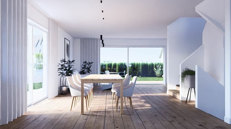 155 m2 Grosses Neubau-DEFH (Haus C), 6.5 DEFH, 3 Nasszellen, Garten, Sitzplatz, Carport & PP (7)
