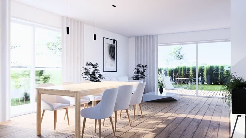 155 m2 Grosses Neubau-DEFH (Haus B), 6.5 DEFH, 3 Nasszellen, Garten, Sitzplatz, Carport & PP (8)