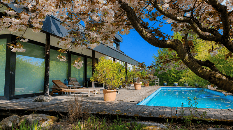 Exklusives Anwesen mit Villa, Nebenhaus, separater Wohneinheit, Praxis, Einstellhalle, Pool u. v. m. (1)
