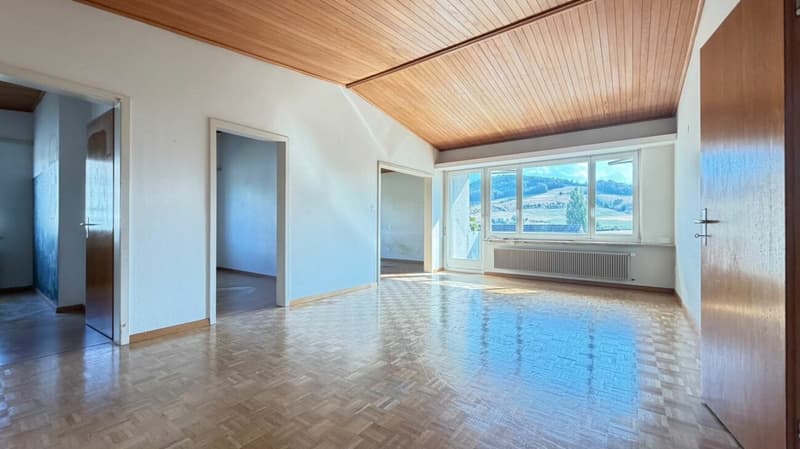 Freistehendes 5.5-Zimmer-EFH mit 1'039 m² Grundstück, Garagenbox, Garten, Sitzplatz, Balkon und viel Potenzial (2)