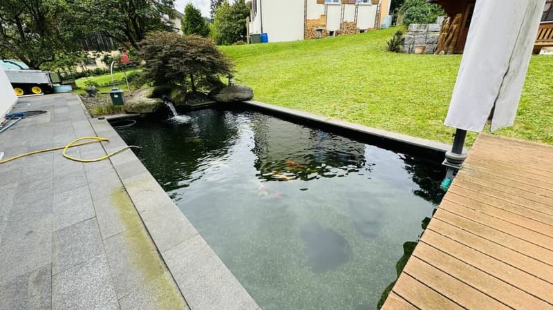 Grosses, neuwertiges 6.5-Zi. EFH, 6 Garagenplätze + 4 Parkplätze, Koi-Teich, Kinozimmer, 3 Nasszellen, traumhafte Lage, nur 10 Min. von Bubendorf (32)