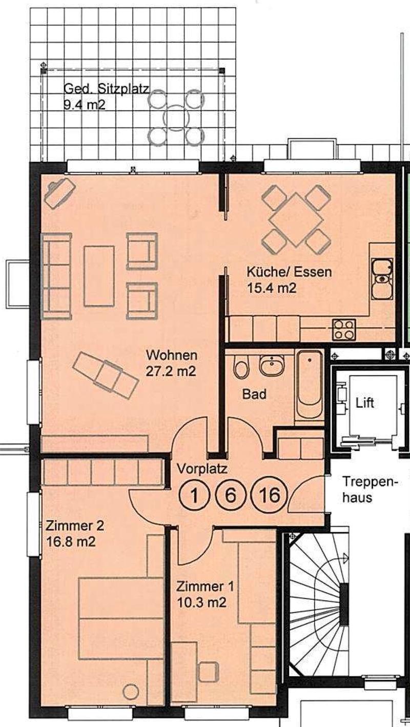 Sunny family apartment: Modern 3.5-room apartment with south-facing balcony in a safe prime location (23)
