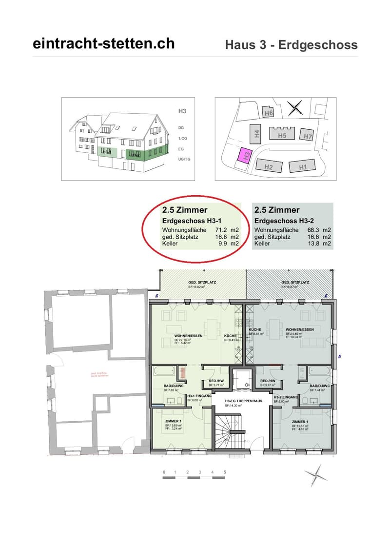 2½ pièces - appartement avec jardin (10)