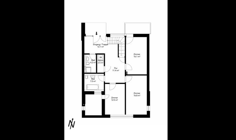 Urbanes Wohnen auf zwei Ebenen - grosszügige Maisonette-Attikawohnung (12)