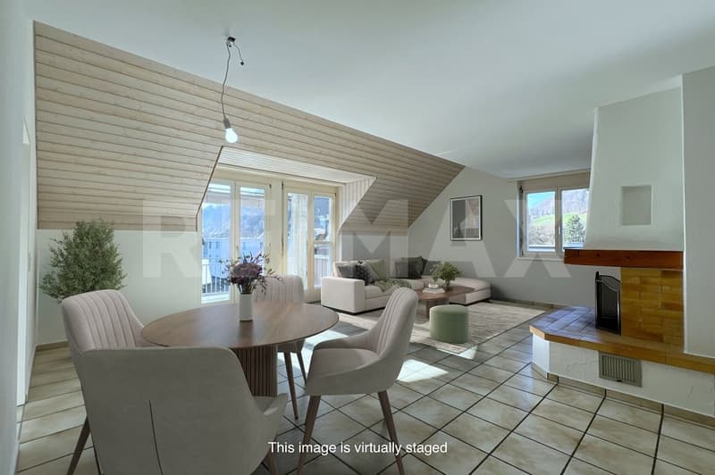 Appartamento mansardato luminoso 4.5 locali con balcone in una posizione tranquilla (2)