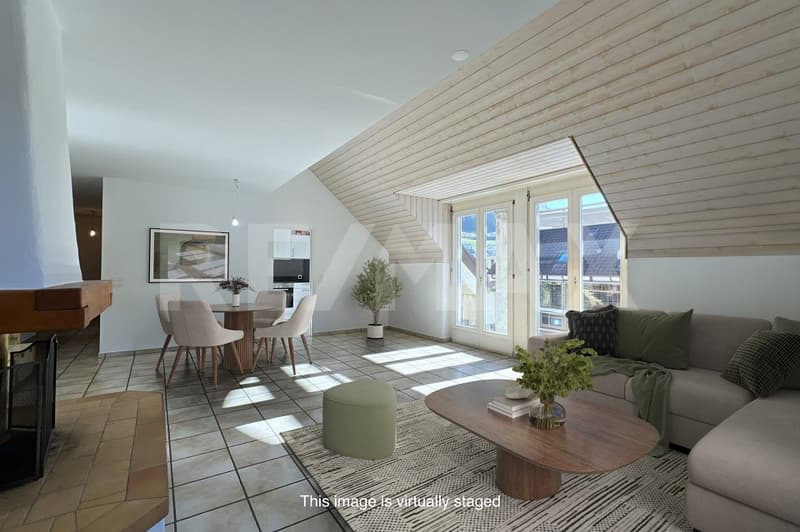 Appartamento mansardato luminoso 4.5 locali con balcone in una posizione tranquilla (3)
