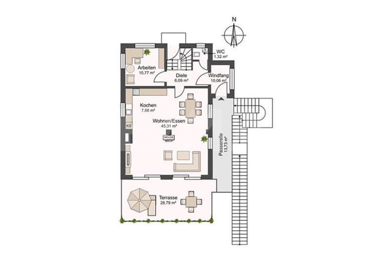 Modern dream house on a slope with a distant view (9)