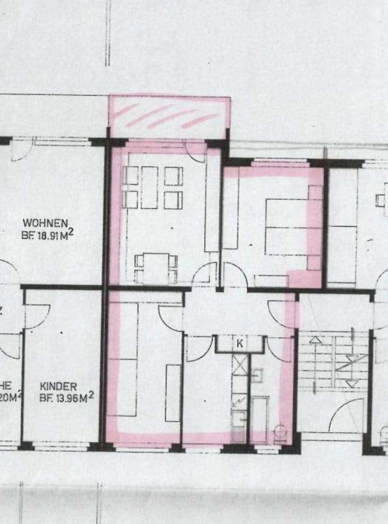 Appartamento di 3 camere in posizione centrale con balcone (10)