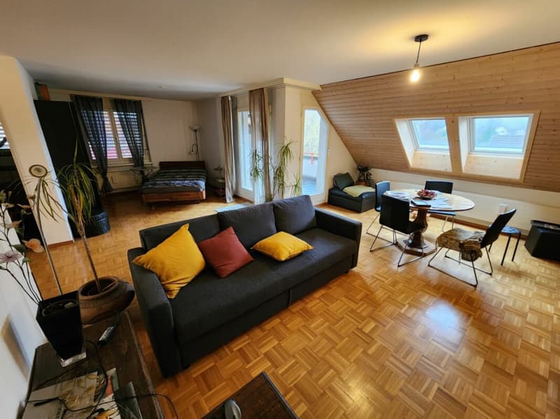 Spacious 1 1/2-room attic apartment in central location (3)