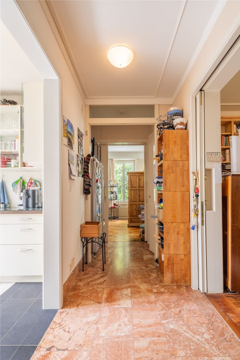 350 m² Jardin privé au cœur de Zurich, Appartement de jardin avec caractère unique (6)
