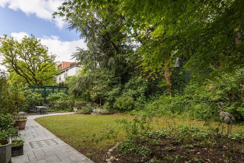 350 m² Jardin privé au cœur de Zurich, Appartement de jardin avec caractère unique (12)