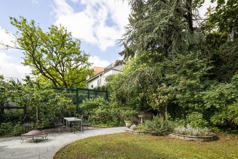 350 m² Jardin privé au cœur de Zurich, Appartement de jardin avec caractère unique (11)