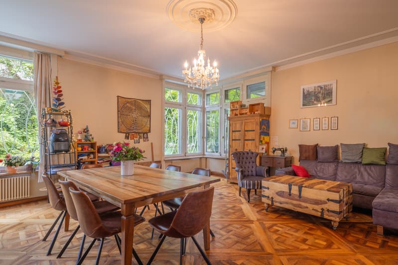 350 m² Jardin privé au cœur de Zurich, Appartement de jardin avec caractère unique (4)