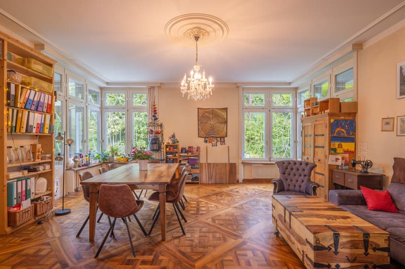350 m² Jardin privé au cœur de Zurich, Appartement de jardin avec caractère unique (3)