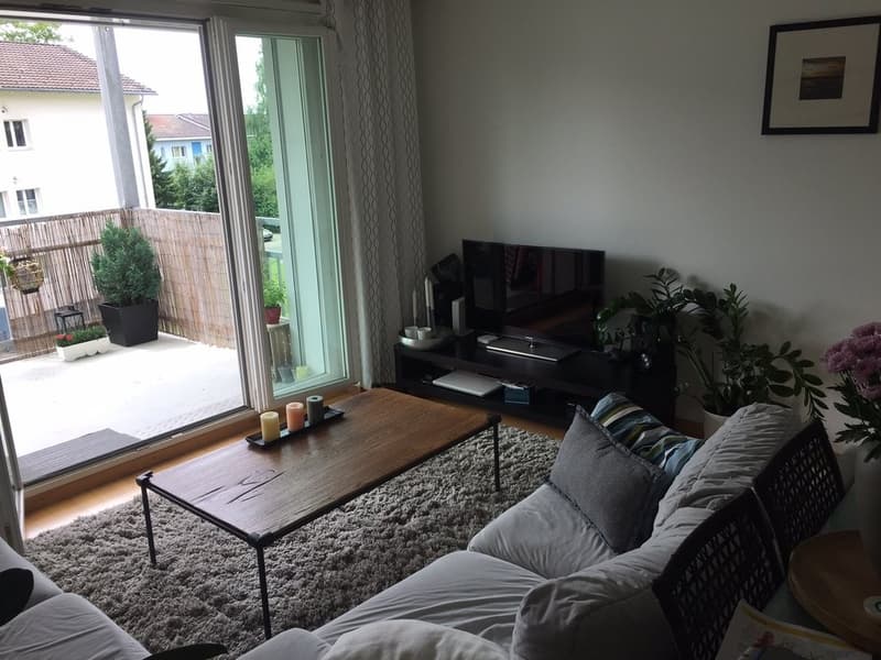 Wohnzimmer und Balkon