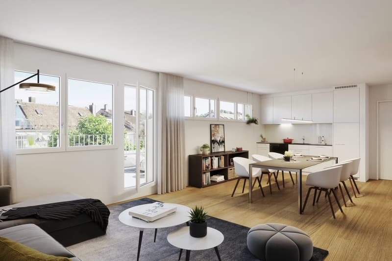 Urban wohnen in Basel  moderne 2-Zimmer-Wohnung mit Balkon (4)