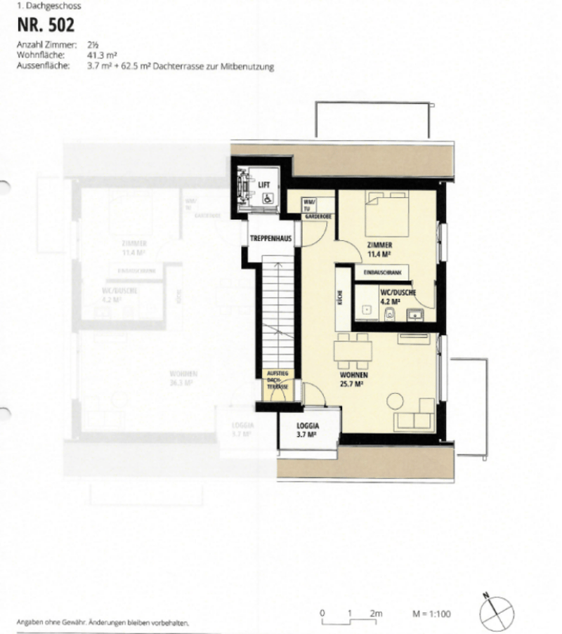 Furnished 2.5 attic apartment in the heart of Oerlikon (8)