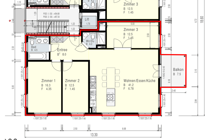 Attractive 4-room apartment in a quiet residential area (2)