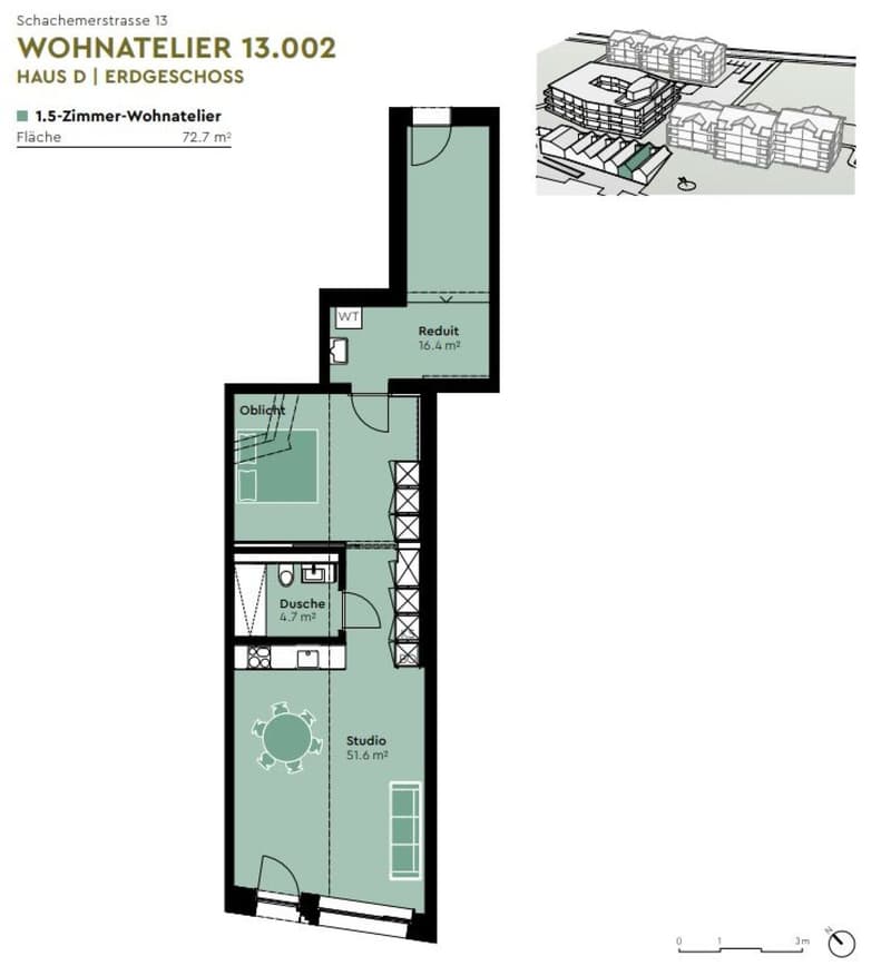 De Luxe: Altersgerechtes Wohnstudio im EG (129 m2 - 75 m2) (7)
