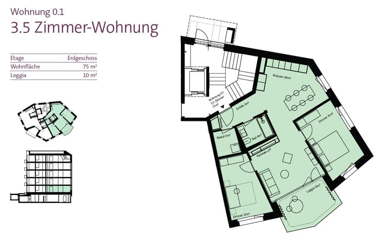 Grundrissplan Wohnung
