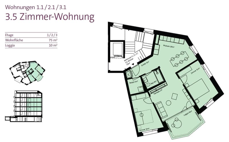 Grundrissplan Wohnung