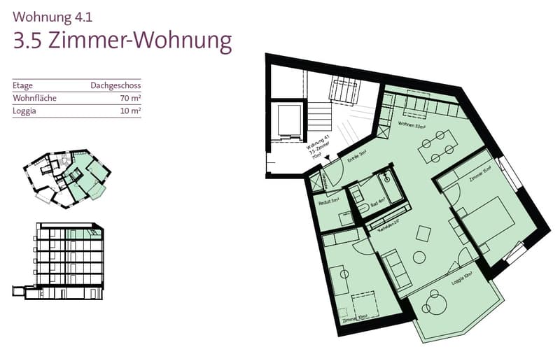 Grundrissplan Wohnung