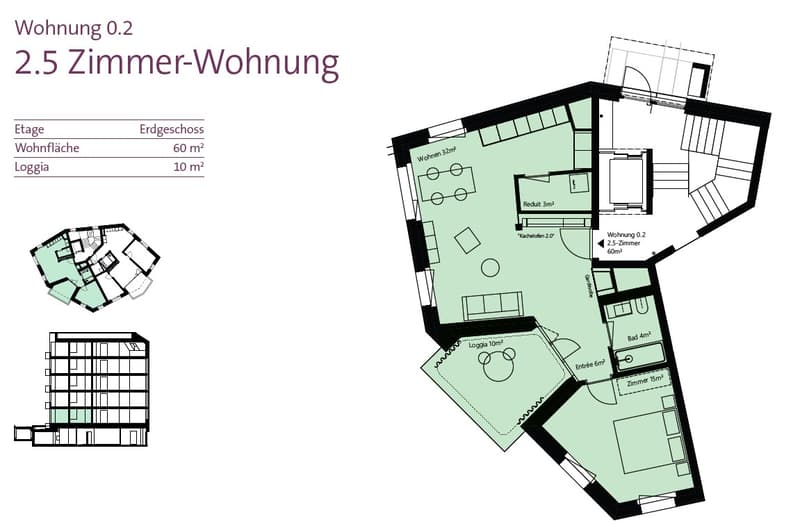 Grundrissplan Wohnung